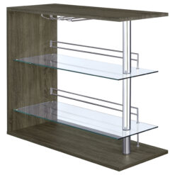 Alternative view of Prescott Rectangular Home Bar Table Weathered Grey