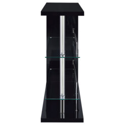 Alternative view of Prescott Rectangular Home Wine Table Black High Gloss