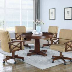 Marietta 5-piece 3-in-1 Dining and Game Table Set Tobacco