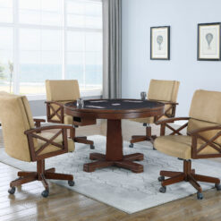 Alternative view of Marietta 5-piece 3-in-1 Dining and Game Table Set Tobacco