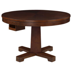 Alternative view of Marietta Round Dining and Billiard Poker Game Table Tobacco