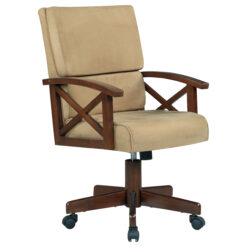 Alternative view of Marietta Upholstered Swivel Dining and Game Chair Tobacco