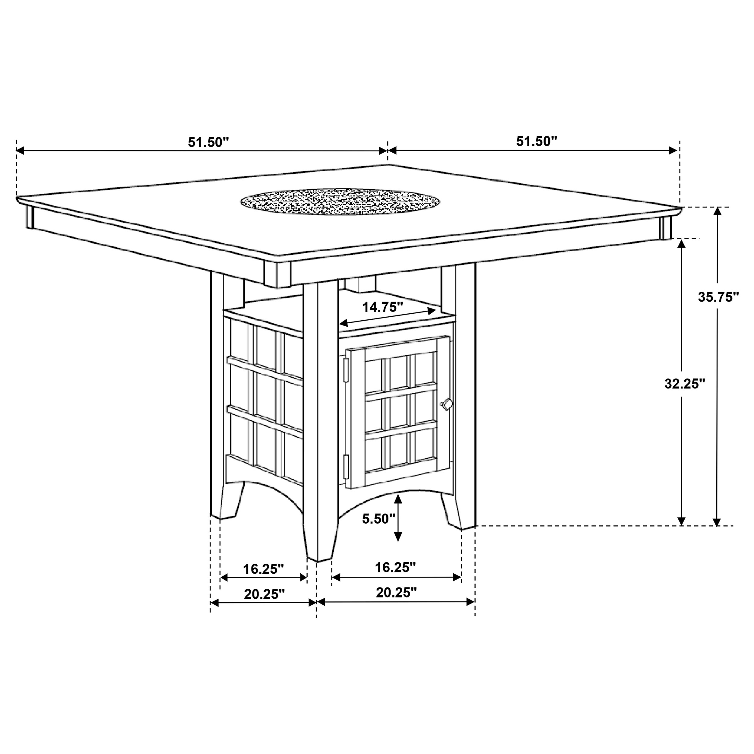 Gabriel 7-piece Square Counter Height Dining Set Cappuccino - Image 11