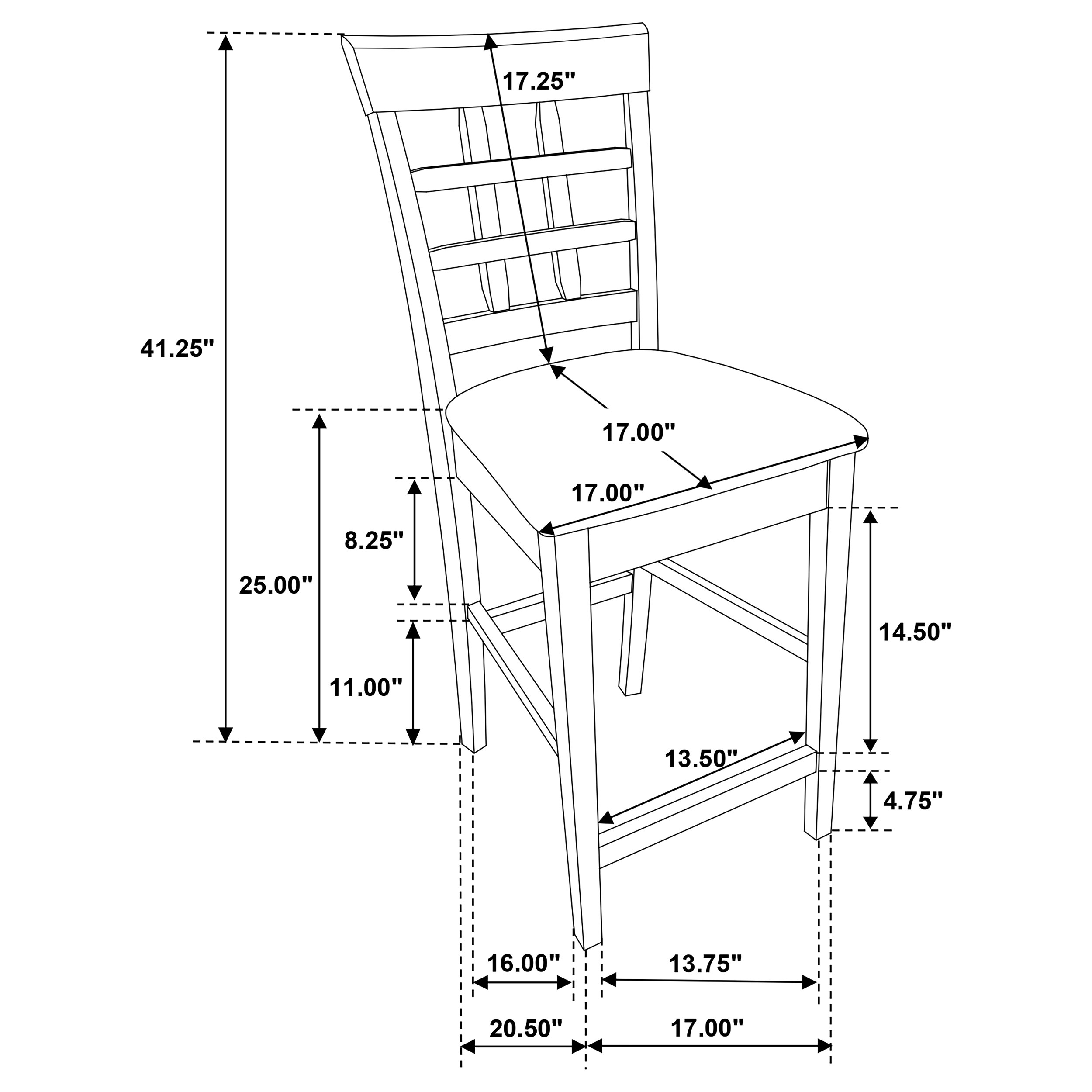 Gabriel 7-piece Square Counter Height Dining Set Cappuccino - Image 12