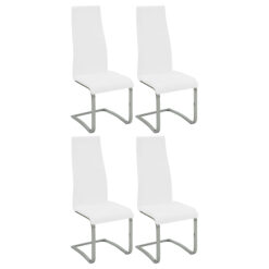 Alternative view of Montclair Upholstered Dining Side Chair White (Set of 4)