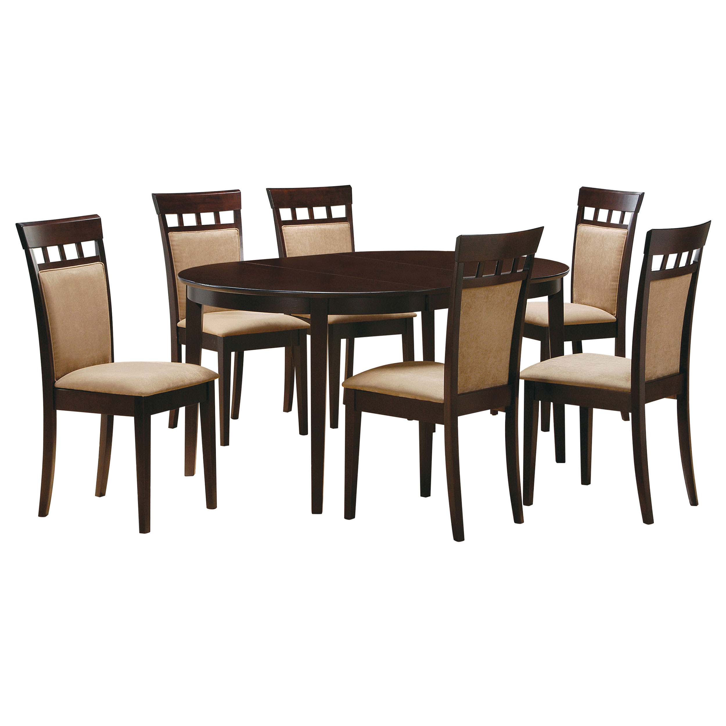 Gabriel 7-piece Extension Leaf Dining Table Set Cappuccino - Image 2