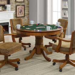 Alternative view of Mitchell 5-piece 3-in-1 Dining and Game Table Set Amber