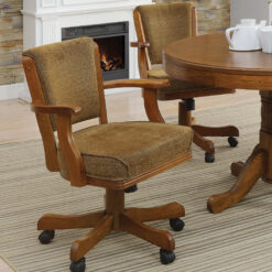 Mitchell Upholstered Swivel Dining and Game Chair Amber
