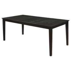 Alternative view of Louise Rectangular 78-inch Extension Leaf Dining Table Black