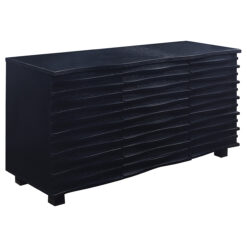 Alternative view of Stanton 3-drawer Sideboard Buffet Storage Cabinet Black