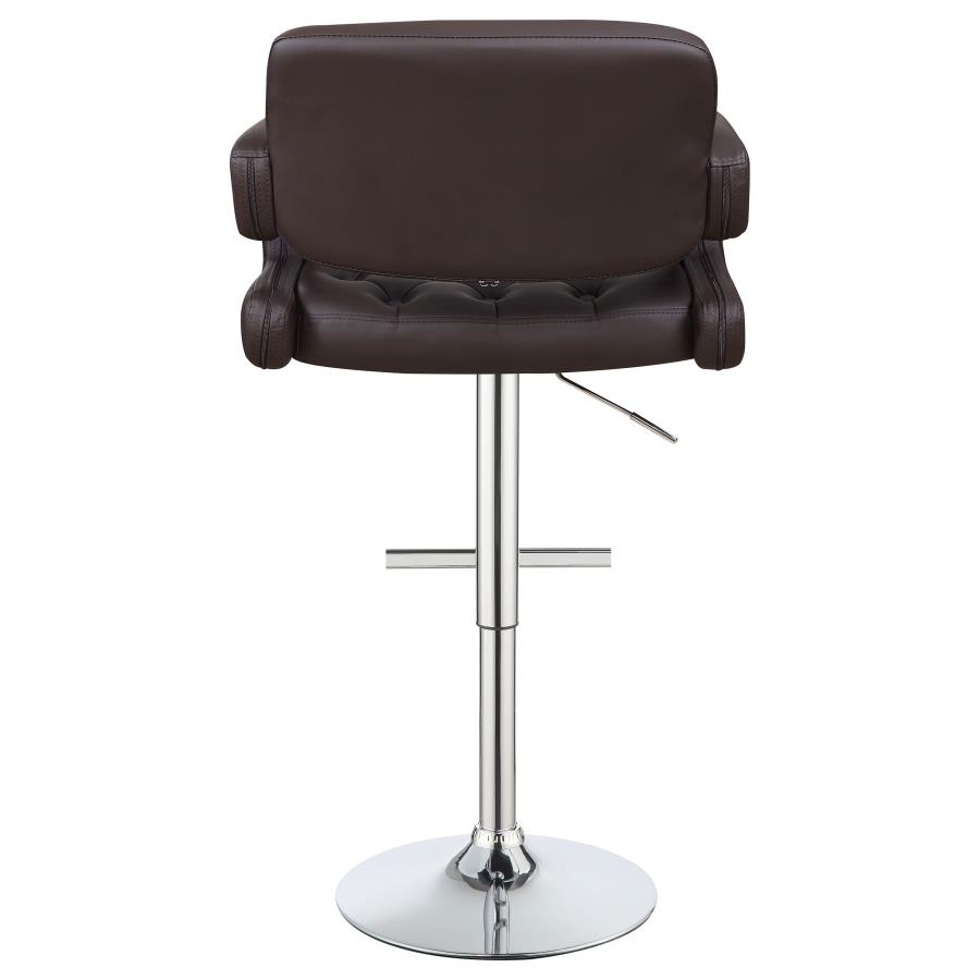 Brandi Adjustable Bar Stool Chrome and Brown - Image 7