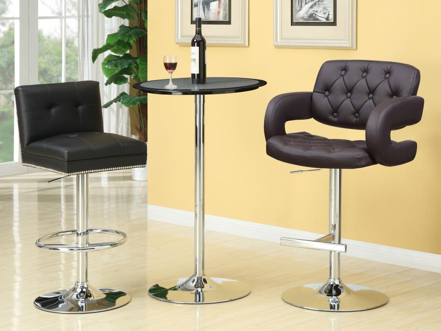 Brandi Adjustable Bar Stool Chrome and Brown - Image 12