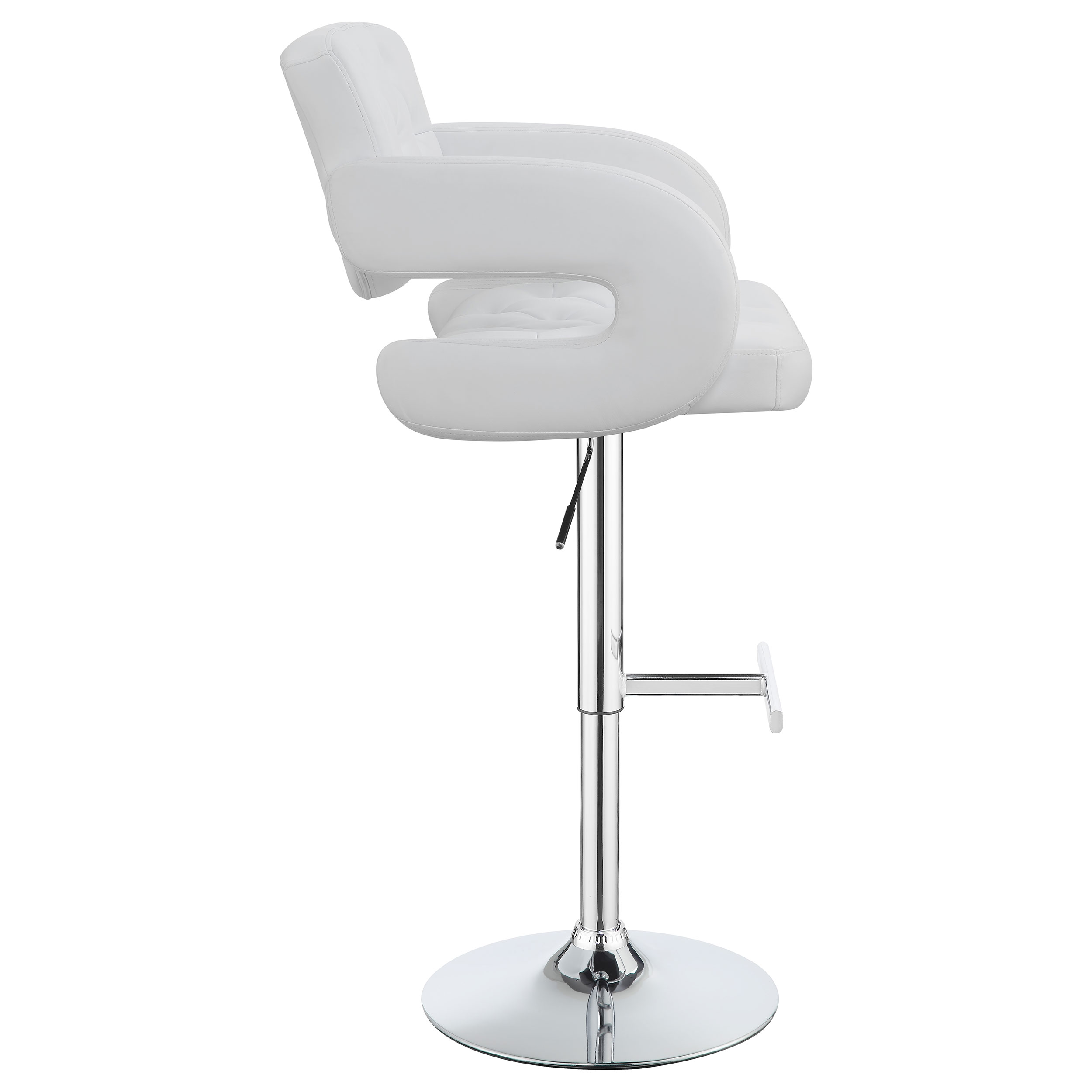 Brandi Adjustable Bar Stool Chrome and White - Image 8