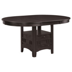 Alternative view of Lavon Oval 60-inch Extension Leaf Dining Table Espresso