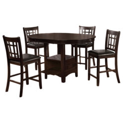 Alternative view of Lavon 5-piece Oval Counter Height Dining Set Espresso