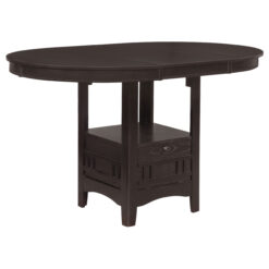 Alternative view of Lavon Oval 60-inch Extension Counter Dining Table Espresso