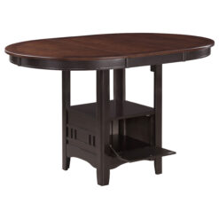 Alternative view of Lavon Oval 60-inch Extension Counter Dining Table Chestnut