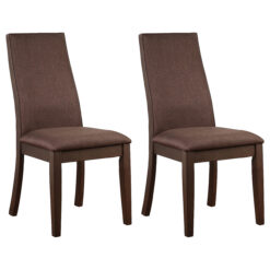 Alternative view of Spring Creek Upholstered Dining Chair Chocolate (Set of 2)