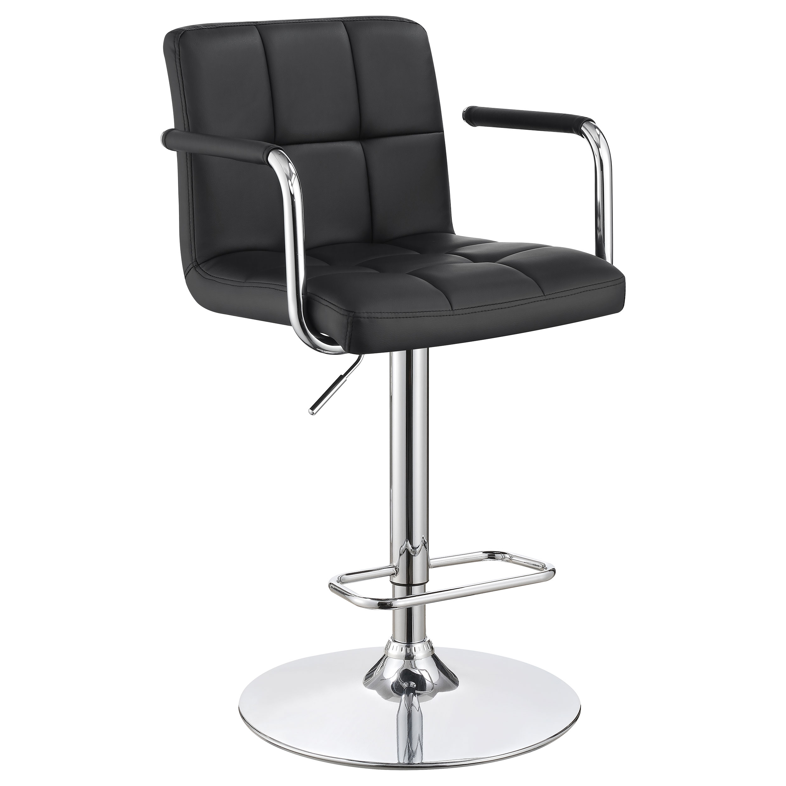 Palomar Adjustable Height Bar Stool Black and Chrome - Image 3