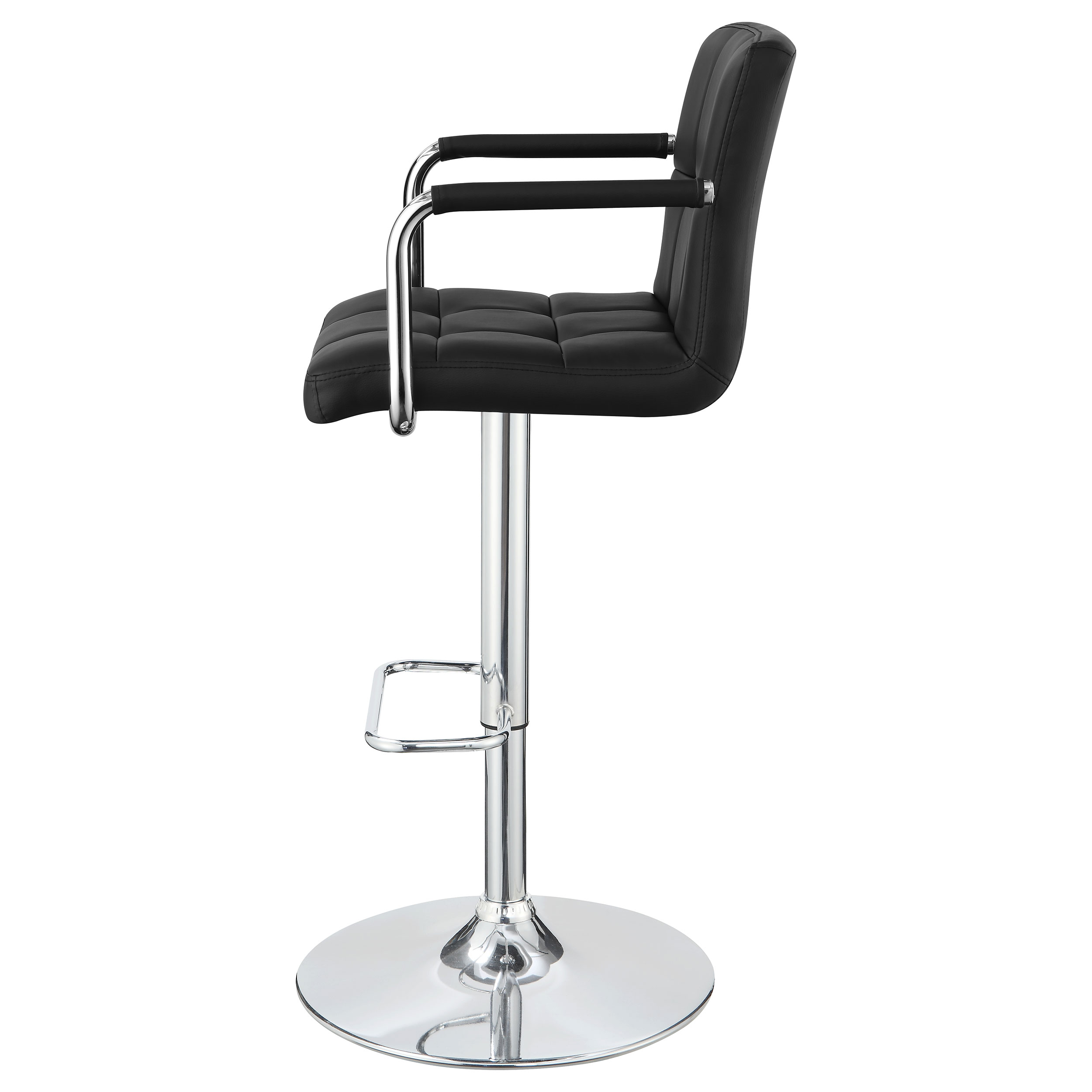 Palomar Adjustable Height Bar Stool Black and Chrome - Image 5