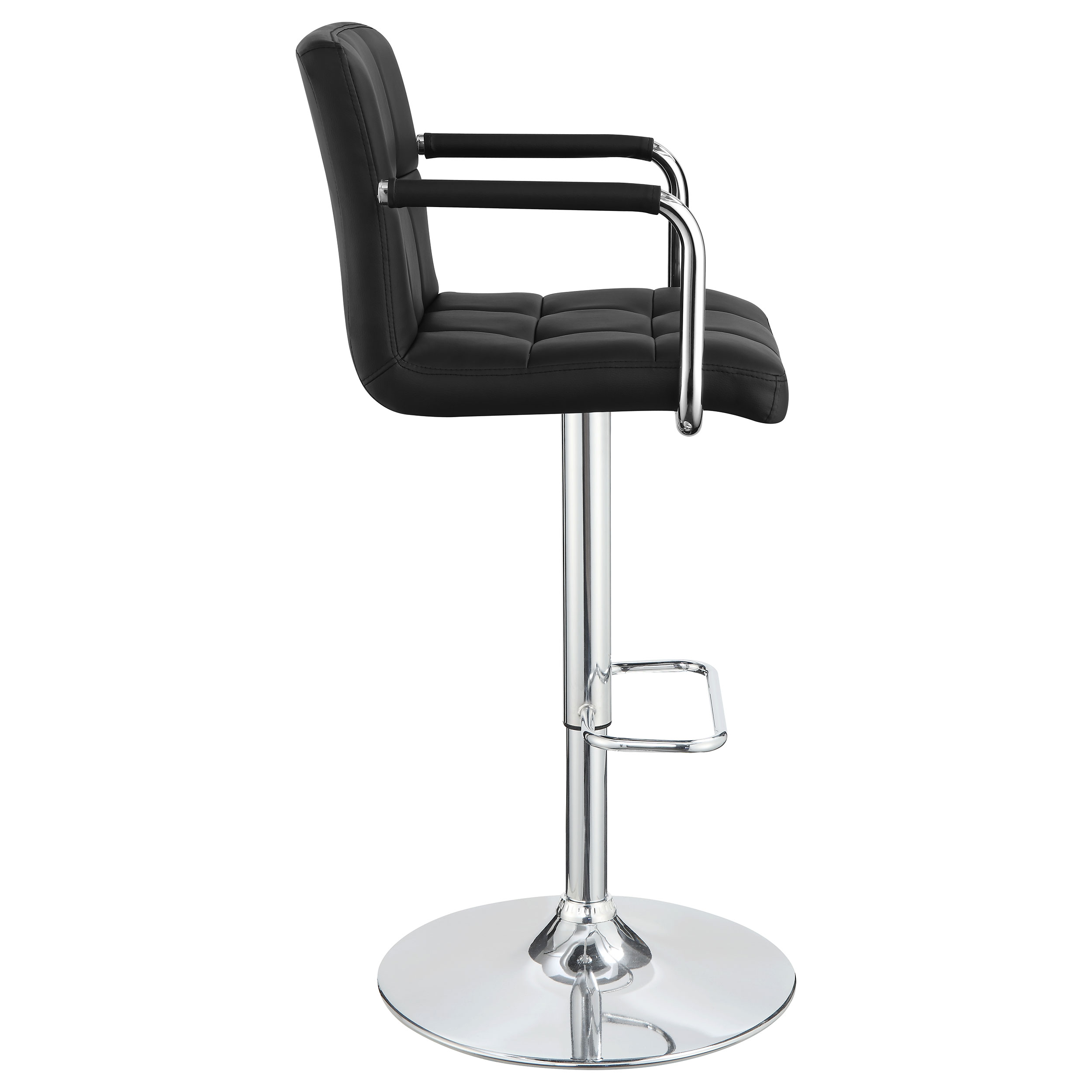Palomar Adjustable Height Bar Stool Black and Chrome - Image 7