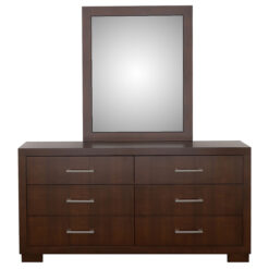 Alternative view of Jessica 6-drawer Dresser with Mirror Cappuccino