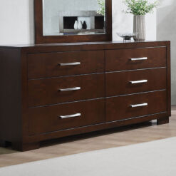 Jessica 6-drawer Dresser Cappuccino