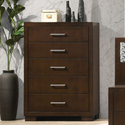 Jessica 5-drawer Bedroom Chest Cappuccino