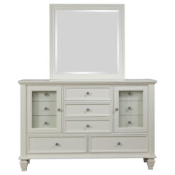 Alternative view of Sandy Beach 11-drawer Dresser with Mirror Cream White