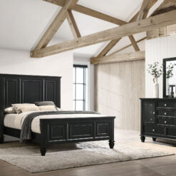 Sandy Beach 4-piece Eastern King Bedroom Set Black