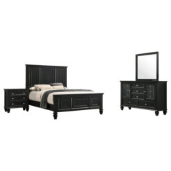 Alternative view of Sandy Beach 4-piece Eastern King Bedroom Set Black