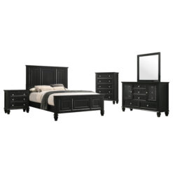 Alternative view of Sandy Beach 5-piece Eastern King Bedroom Set Black