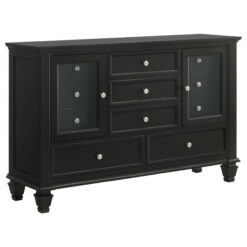 Alternative view of Sandy Beach 11-drawer Dresser Black