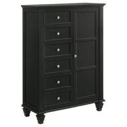 Alternative view of Sandy Beach 8-drawer Door Chest Black