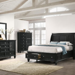 Sandy Beach 5-piece Queen Bedroom Set Black