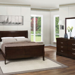 Louis Philippe 4-piece Full Bedroom Set Cappuccino