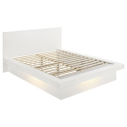 Alternative view of Jessica 5-piece Eastern King LED Bedroom Set Snow White