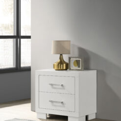 Jessica 2-drawer Nightstand Snow White
