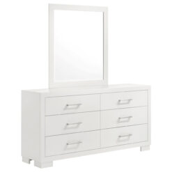 Alternative view of Jessica 6-drawer Dresser with Mirror Cream White
