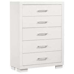 Alternative view of Jessica 5-drawer Bedroom Chest Snow White