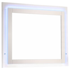 Alternative view of Felicity Wood LED Dresser Mirror White High Gloss