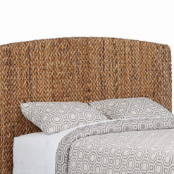 Laughton Woven Banana Leaf Eastern King Headboard Amber