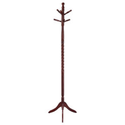 Alternative view of Riona 6 Hook Freestanding Wood Coat Rack Hat Hanger Merlot