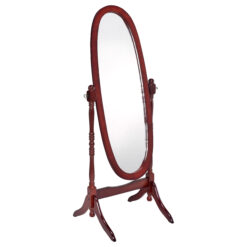 Alternative view of Foyet Wood Adjustable Full Length Cheval Mirror Merlot