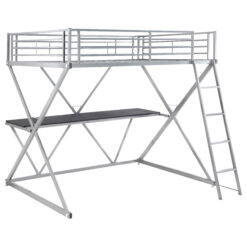 Alternative view of Hyde Metal Full Workstation Loft Bed Silver
