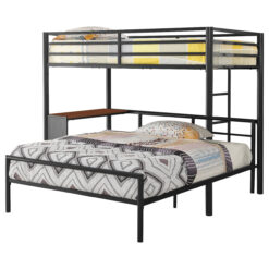Alternative view of Fisher Twin Over Full Workstation Loft Bed Set Gunmetal