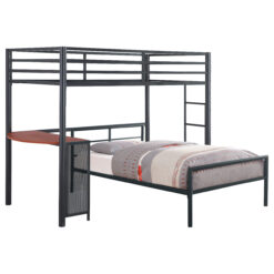 Alternative view of Fisher Twin Over Twin Workstation Loft Bed Set Gunmetal