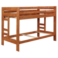 Alternative view of Wrangle Hill Wood Twin Over Twin Bunk Bed Amber Wash