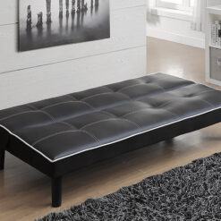 Alternative view of Katrina Upholstered Tufted Convertible Sofa Bed Black
