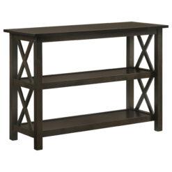 Alternative view of Rachelle 2-shelf Wood Entryway Console Table Deep Merlot
